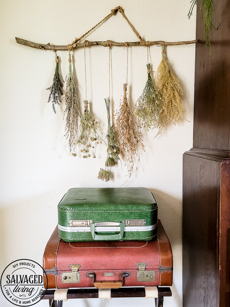 DIY Flower Drying Rack for herb drying-7 - Salvaged Living