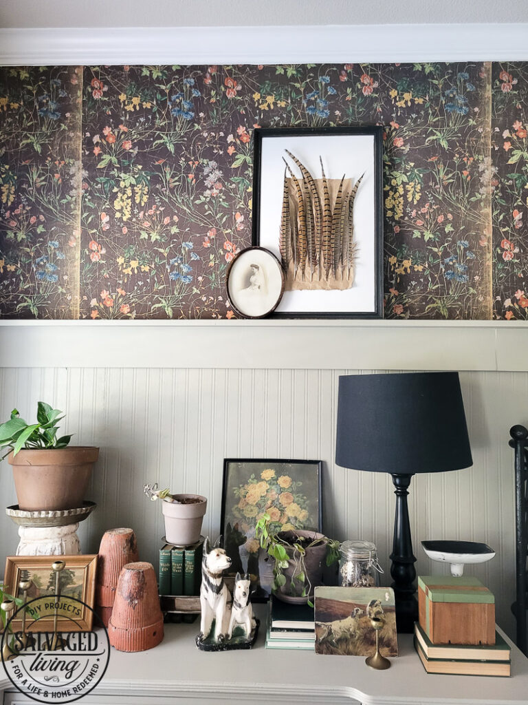 DIY Wainscoting With Textured Wallpaper  Practically Functional