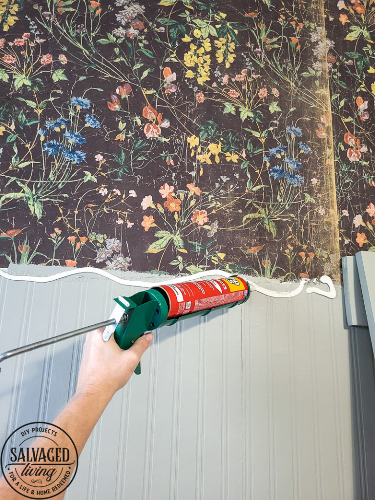 How To Install Bead Board Wallpaper - Salvaged Living