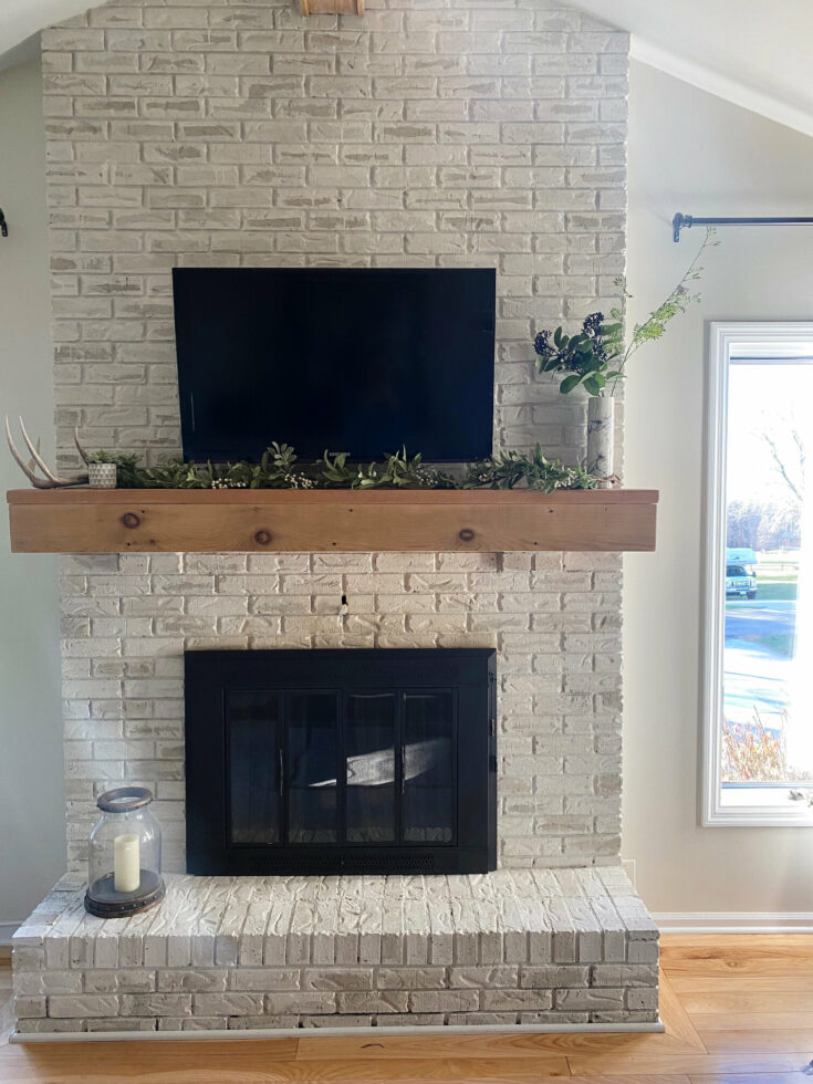 DIY Birch Wood Fireplace Cover - Lia Griffith