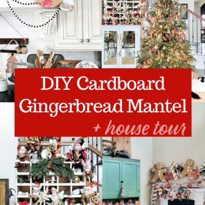 DIY Cardboard Gingerbread Mantel