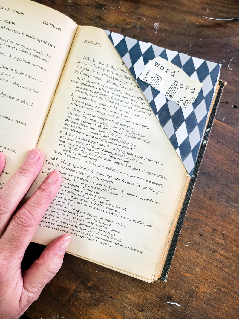 How to make a Corner Bookmark with Scrapbook paper 