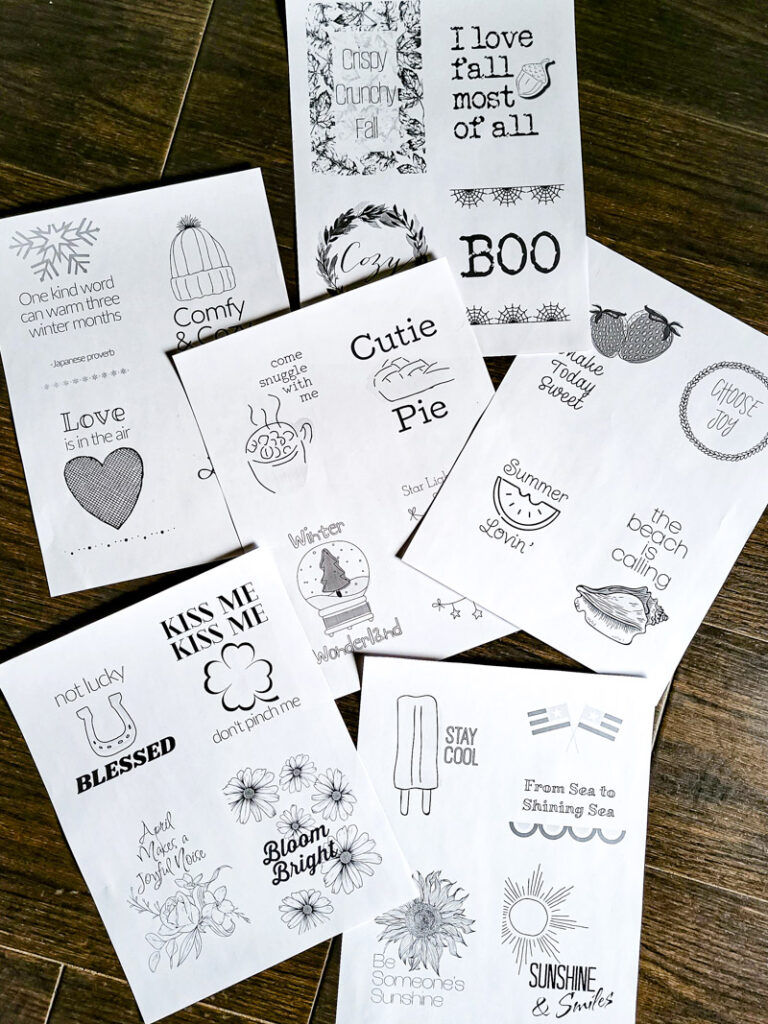 printable set from the Mercantile, available for download! 
