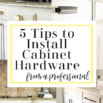 It's easier than you think to install cabinet hardware-- especially when you have the inside scoop. I did the groundwork for you and got 5 tips to install cabinet hardware, from a professional. Check it out right here. #hardwareinstallation #cabinethardware