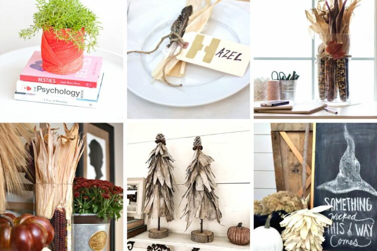 Corn husk decor is PERFECT for Fall and adds some nice texture and warmth to any space! #falldecor #cornhusk