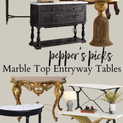 Marble Top Entryway Tables for a Vintage Vibe