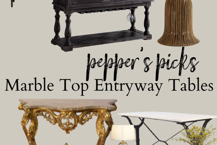 If you're on the hunt for an entryway table, look no further than these marble top entryway tables for a vintage vibe!
