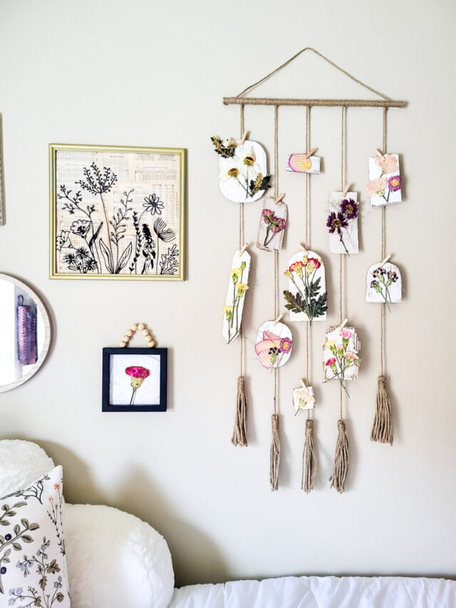 DIY Floral Wall-hanging on a budget!