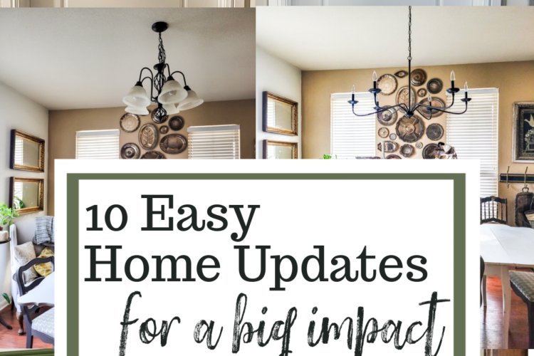 Tired of extravagant DIYs that seem out of your wheelhouse? Anyone can pull off these 10 easy home updates for a big impact! #easyhomeupdates #homeupdates #easyupdates #easyhomeDIY