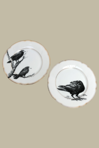 Kick cheesy to the curb with this sophisticated crow decor for fall. Dark academia, cozy european cottage vibes comin' your way. #falldecor #halloweendecor #crowdecor #ravendecor #darkacademia