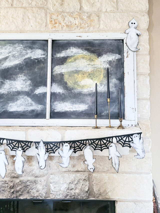 DIY ghost decor for Halloween (with FREE pattern)!