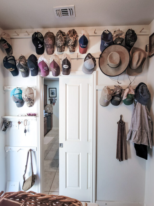 Vintage Style How To Store Baseball Hats Salvaged Living   How To Hang Baseball Caps Vintage Storage In Laundry Room 16 640x853 