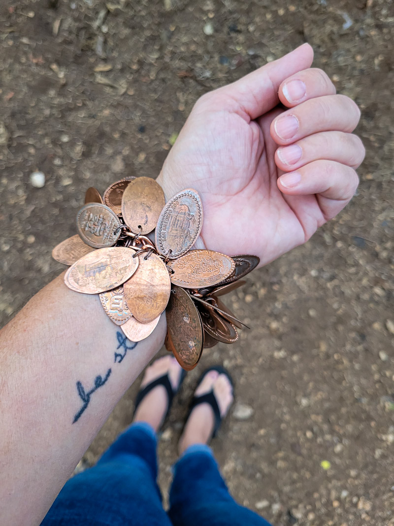 How to Make an Alex and Ani Style Disney Pressed Penny Bracelet -  Adventures in Familyhood