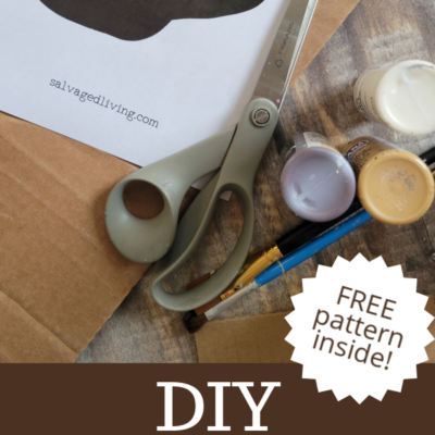 DIY Cardboard Craft for Fall with FREE Pattern