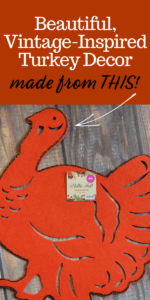 This easy DIY turkey decor for Fall is absolutely precious and oh-so budget-friendly, you're not going to believe it! #turkeydecor #falldecor #cardboarddiy #easyfalldiy