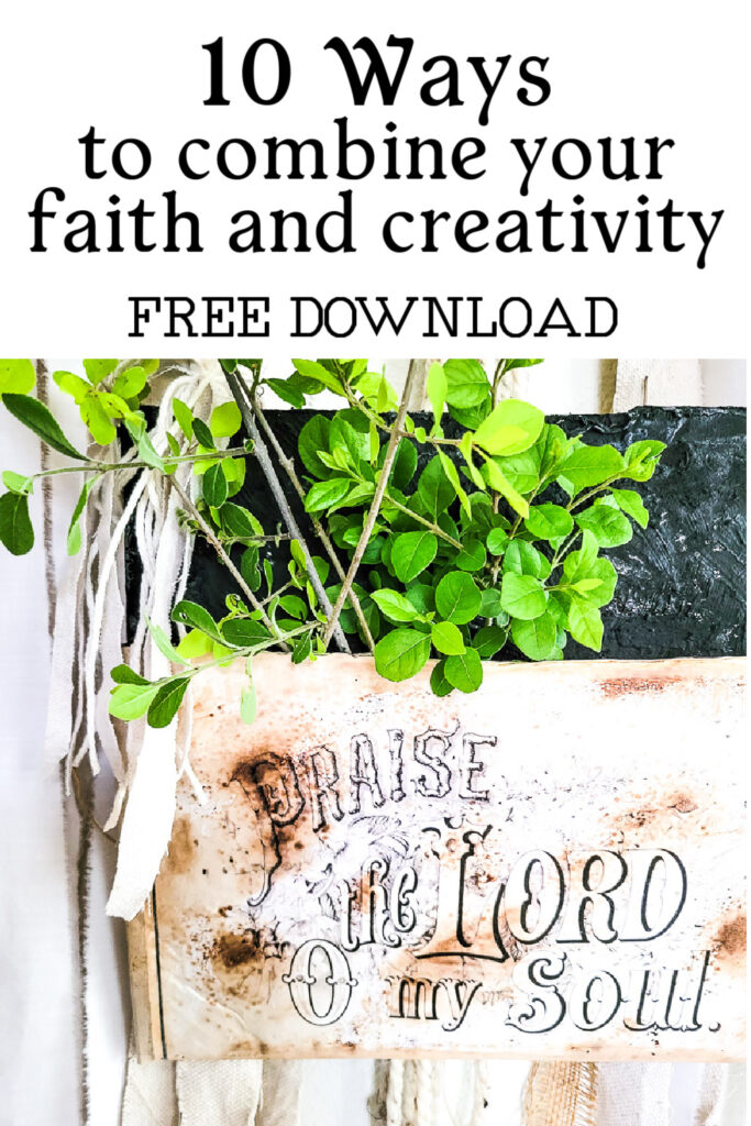 10 ways to combine your faith and creativity free download of bible verses to support your creative journey. Faith and art collide and make your faith walk and Christian journey so much fun! #creativechristian #bibleart #scripturequotes 